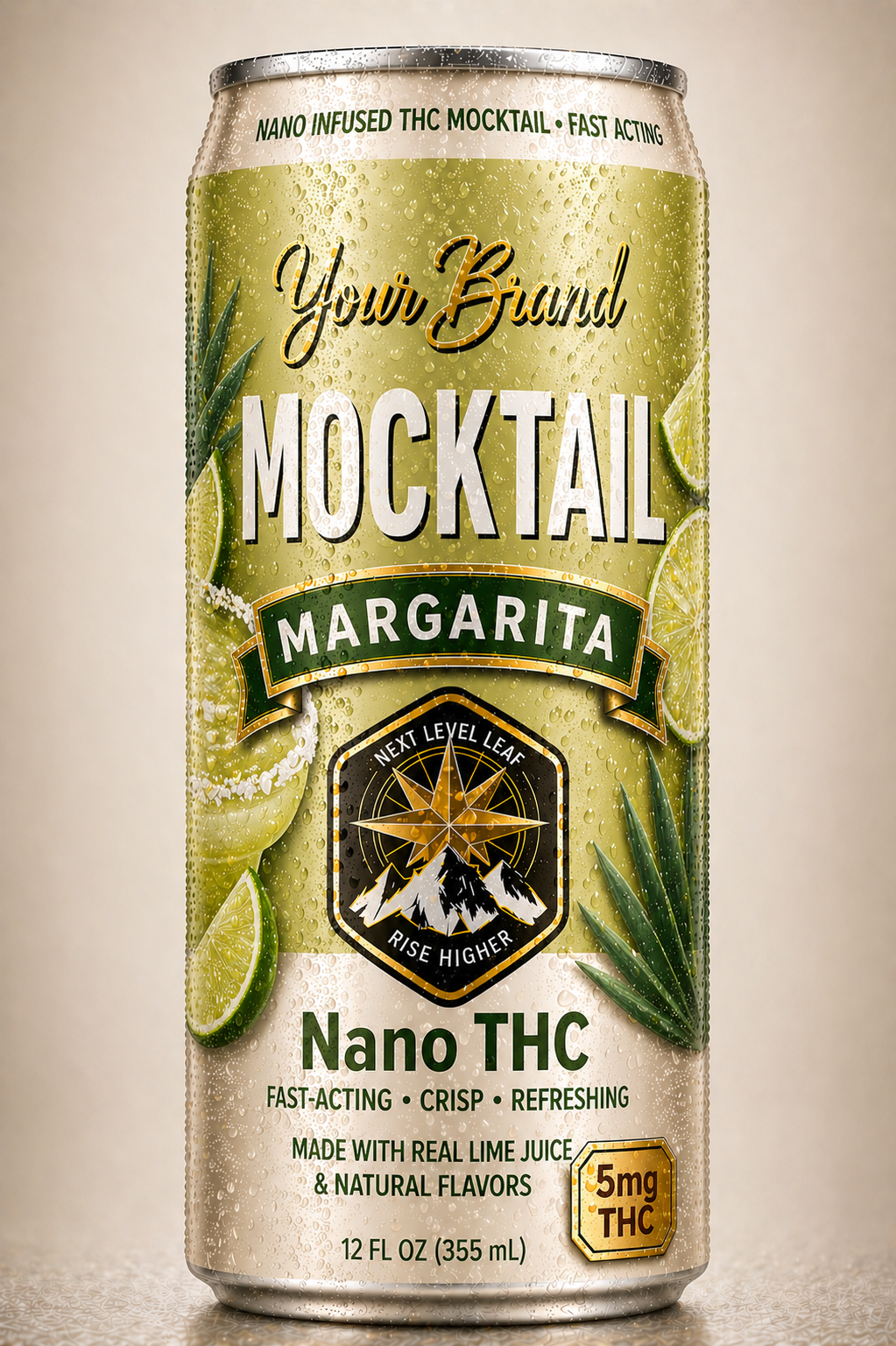 Margarita ready-to-drink THC mocktail can