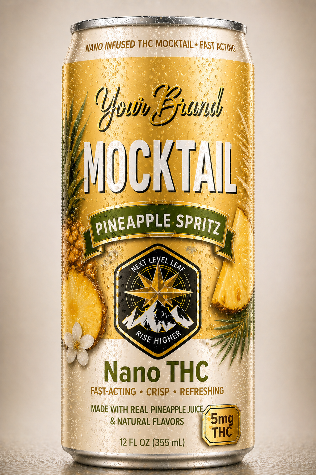 Pineapple Spritzer THC mocktail can