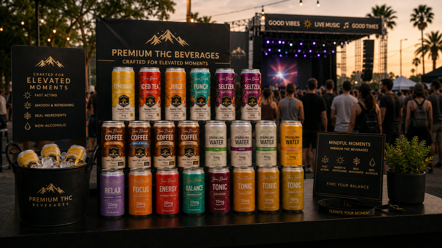 low-dose THC beverages for events venues festivals and hospitality settings