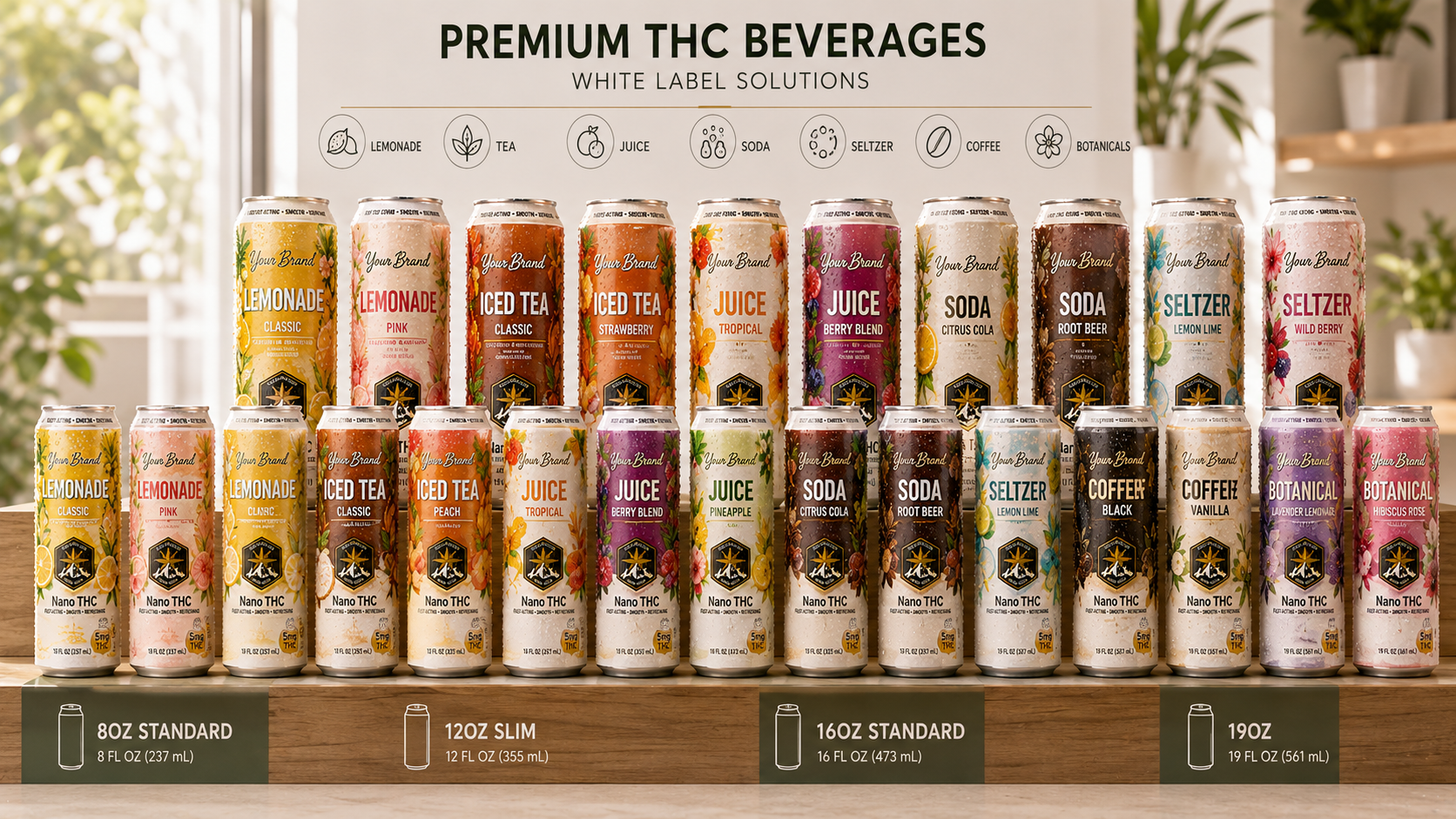 private-label THC beverage lineup for wineries distilleries and alcohol brands