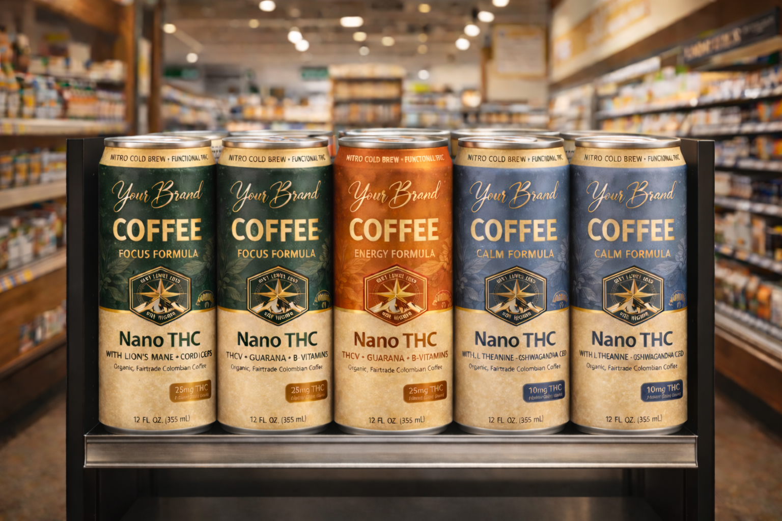 functional coffee product lineup for retail and first-run MOQ planning