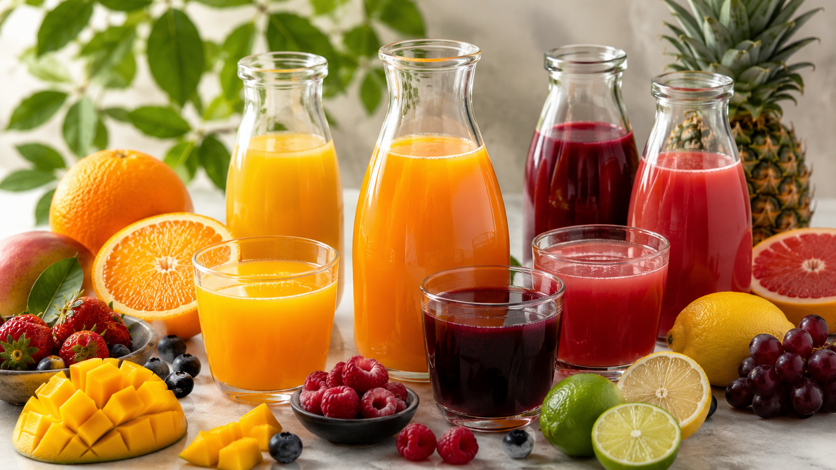 fruit juice ingredients for THC beverage formulation and real fruit drink development