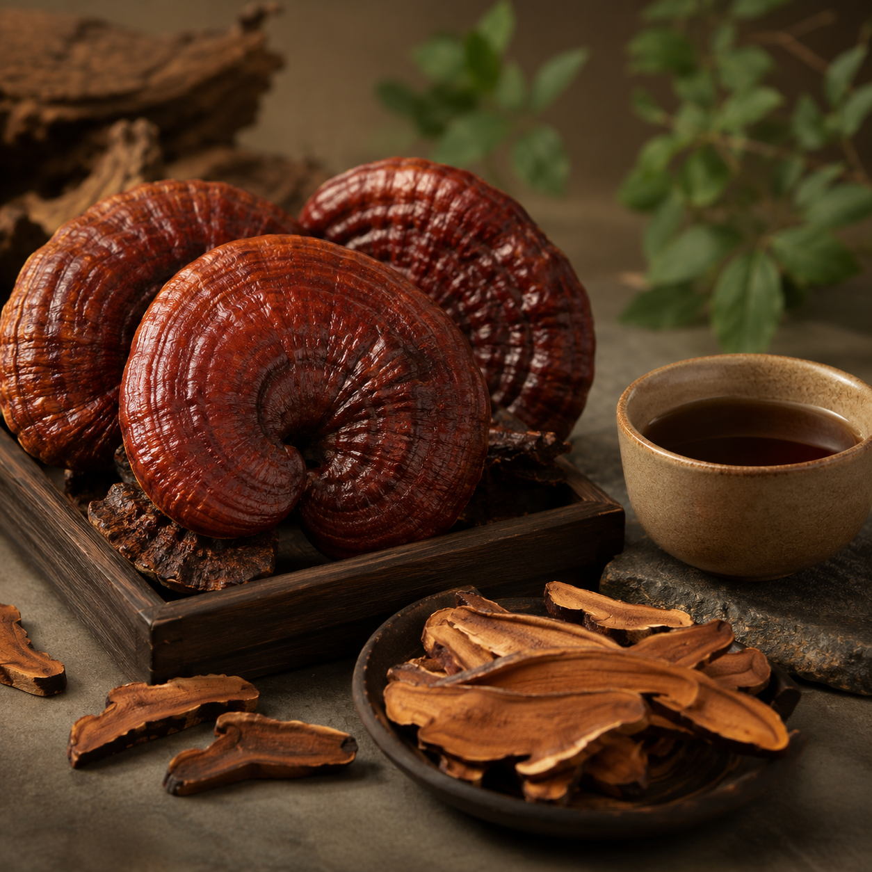 reishi mushroom ingredient for calm THC beverage and functional mocktail planning
