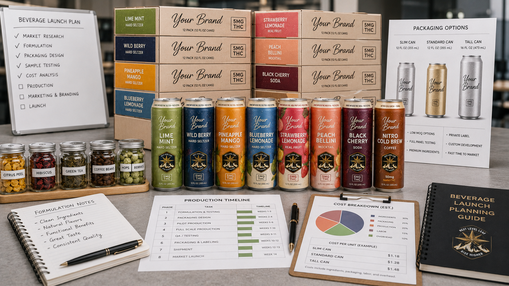 thc beverage manufacturing cost for THC beverage production planning