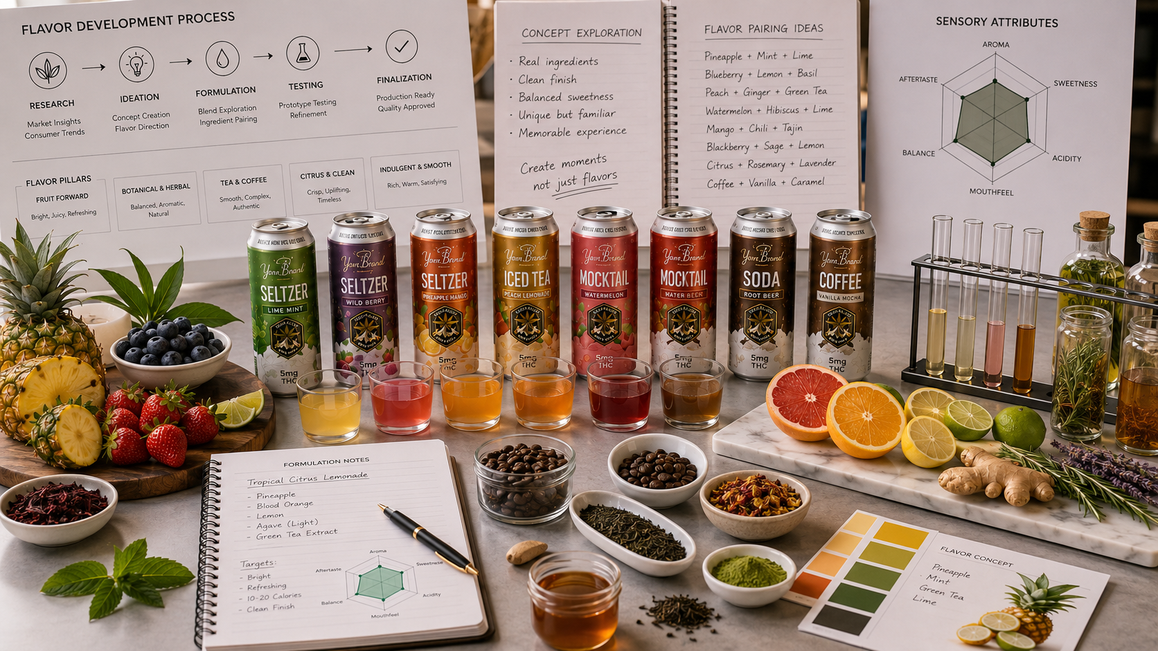 custom thc beverage formulation planning and infused beverage manufacturing