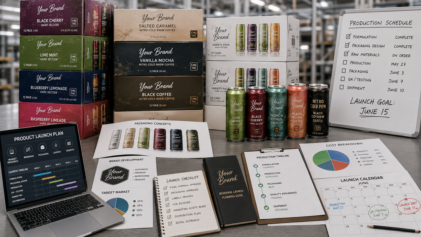 low moq thc beverage manufacturing for THC beverage production planning