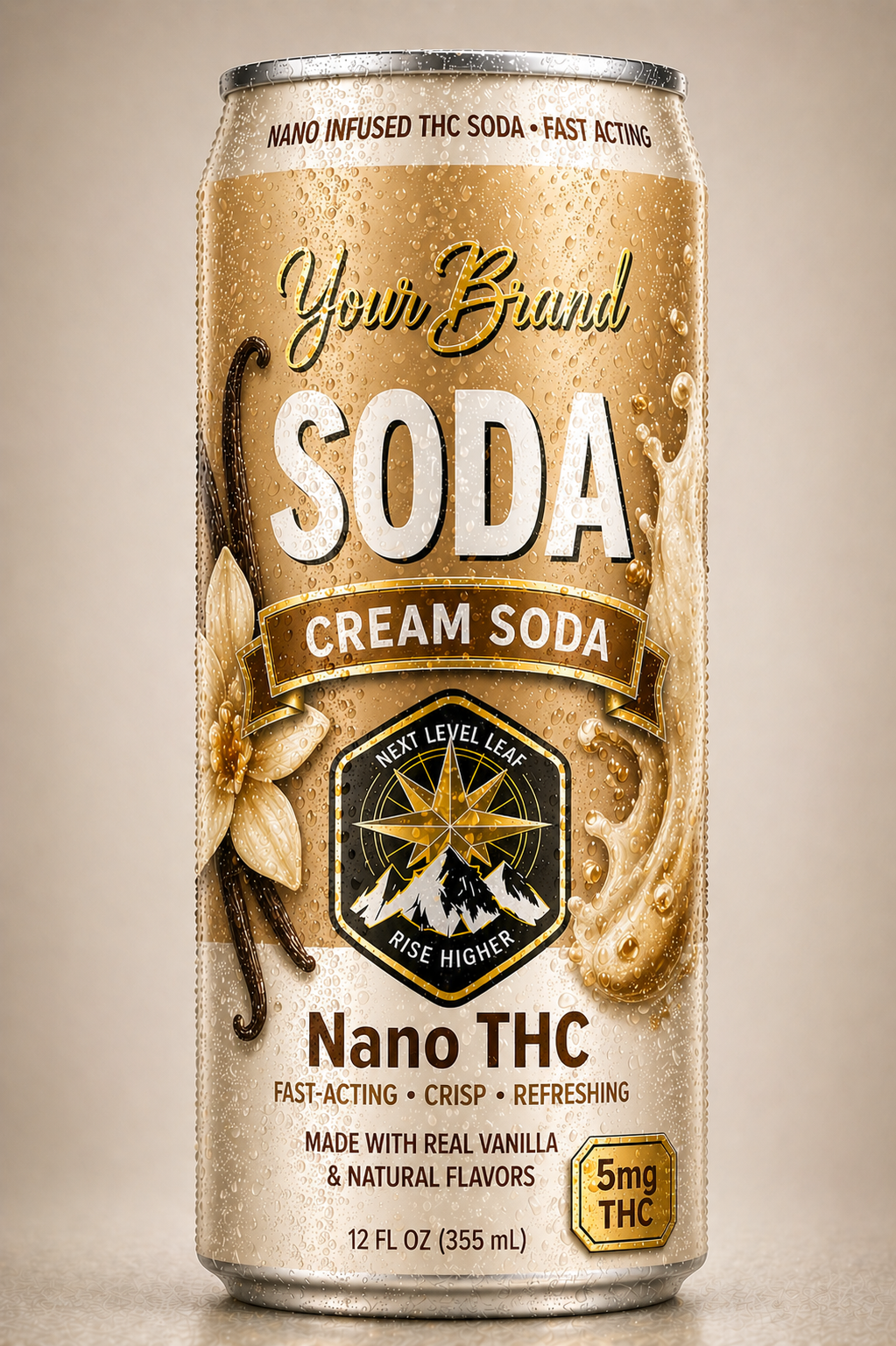 Cream soda THC soda single can