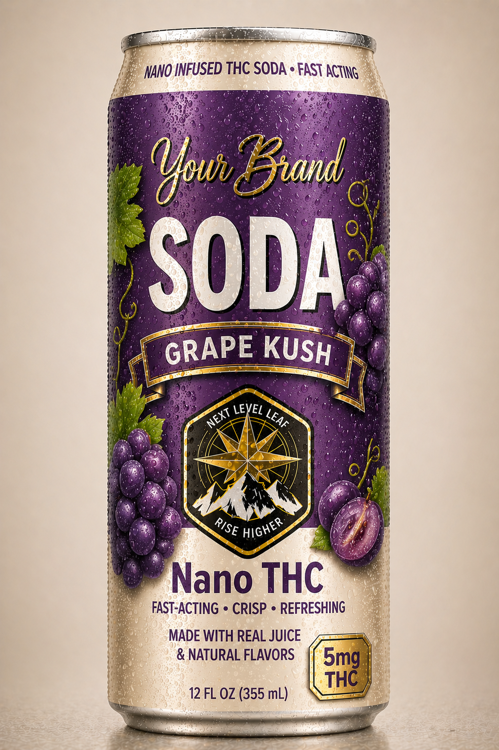 Grape THC soda single can