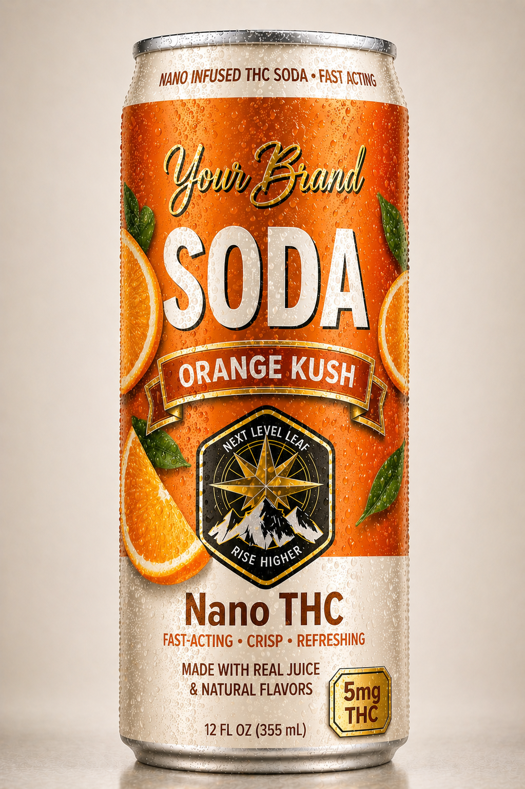Orange THC soda single can