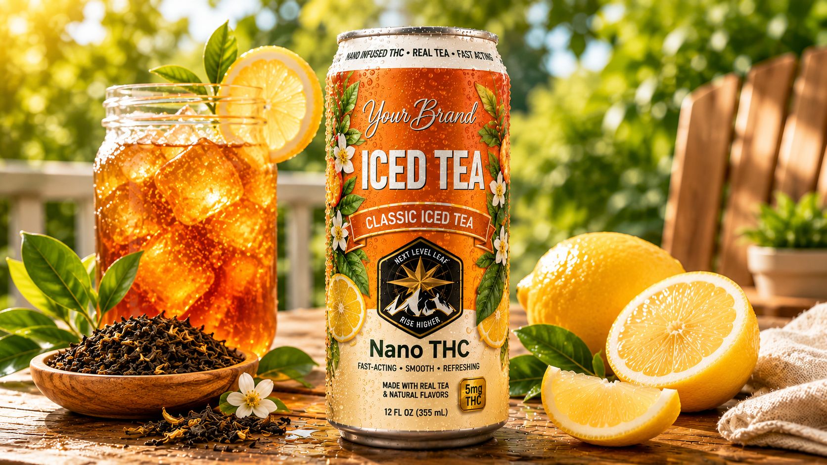 still THC tea concept for non-carbonated infused tea brands