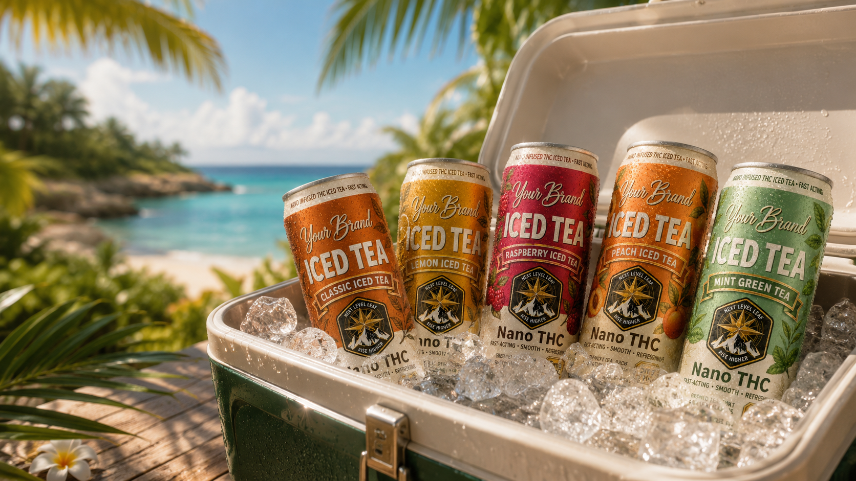 five flavor THC iced tea cooler lineup for flavor and sweetness planning